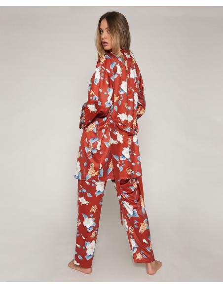 ADMAS GARDEN Conjunto Pijama + Bata Manga Larga Winter Garden para Mujer - Imagen 3