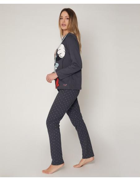 DISNEY Pijama Manga Larga Minnie Shy para Mujer - Imagen 2