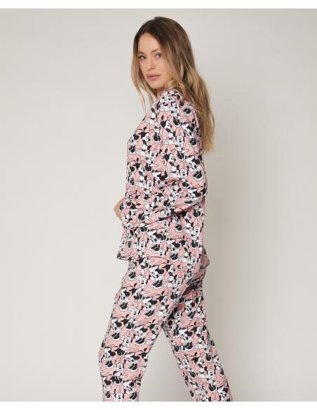 DISNEY Pijama Abierto Manga Larga Bowtiful Minnie para Mujer - Imagen 2
