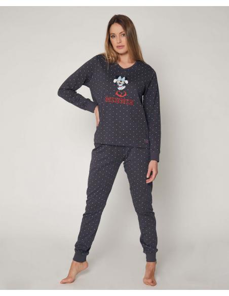 DISNEY Pijama Manga Larga Minnie Shy para Mujer - Imagen 1