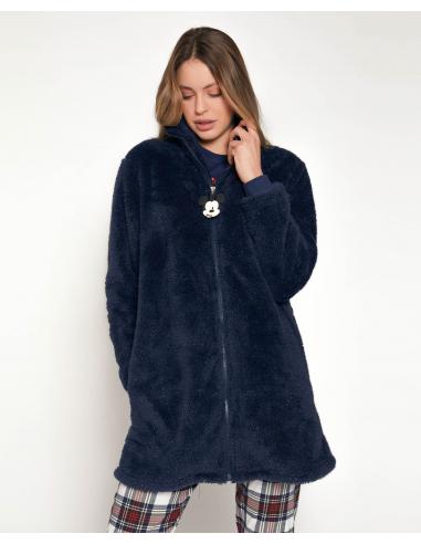 DISNEY Bata Manga Larga Calentita Mickey College para Mujer - Imagen 1