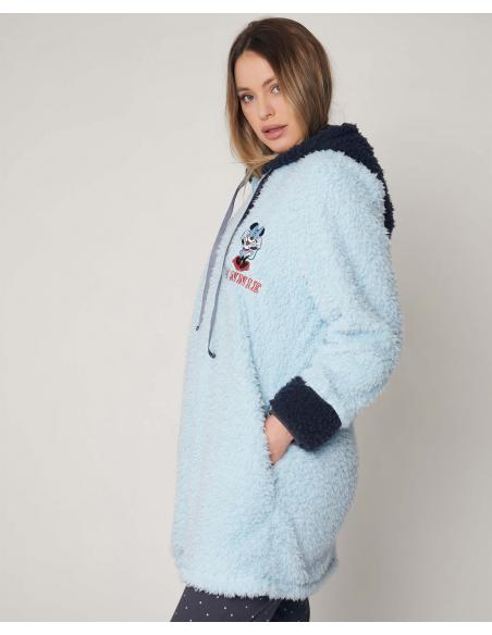DISNEY Bata Manga Larga Calentita Minnie Shy para Mujer - Imagen 2