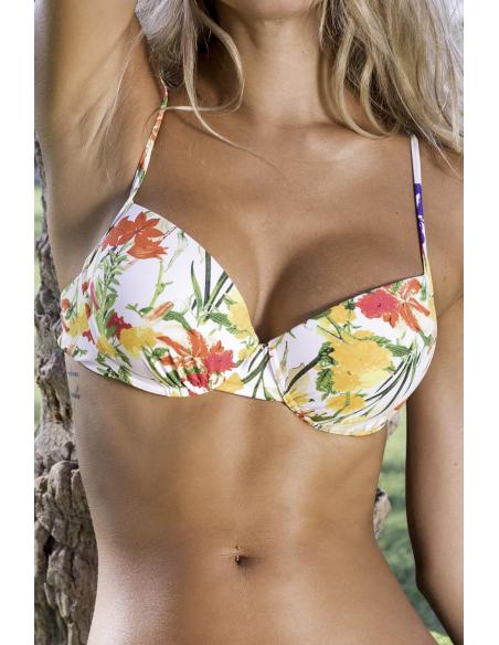 ADMAS Bikini Push Up Happy Flowers para Mujer - Imagen 2