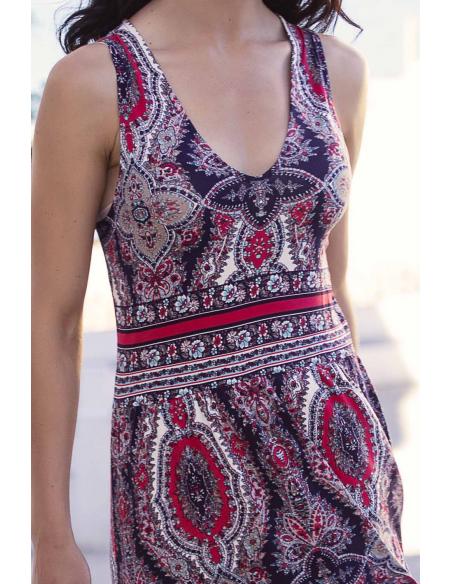 ADMAS Vestido Largo Blue Paisley para Mujer - Imagen 2