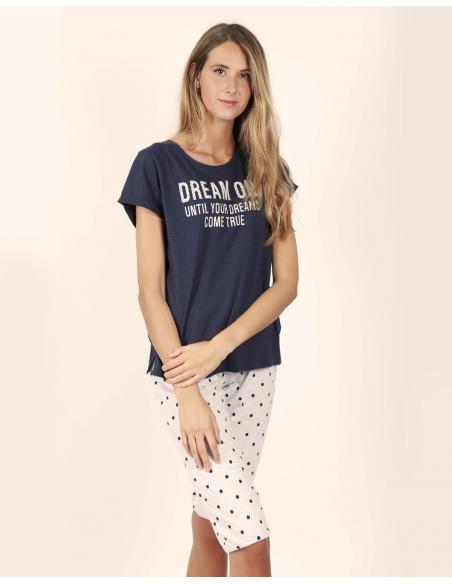 STAY AT HOME Pijama Manga Corta Dream On para Mujer - Imagen 2