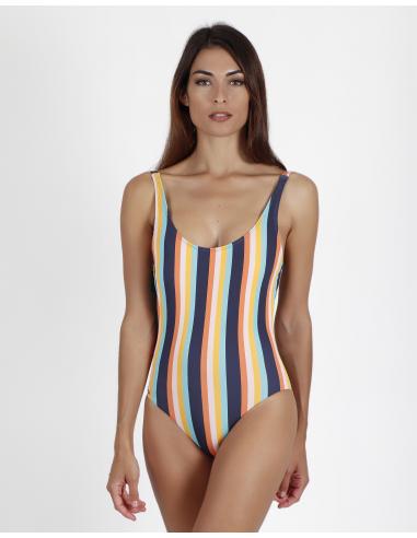 ADMAS Bañador Copa Sripes Color para Mujer - Imagen 1