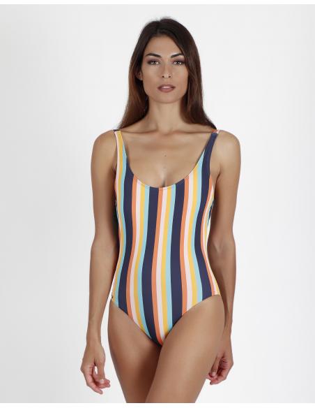 ADMAS Bañador Copa Sripes Color para Mujer - Imagen 1