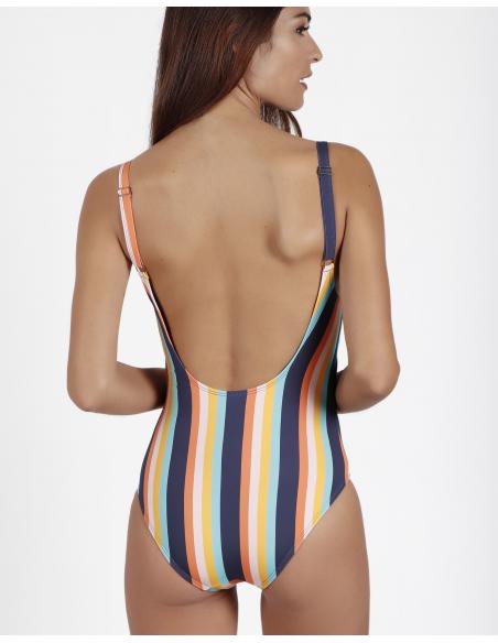 ADMAS Bañador Copa Sripes Color para Mujer - Imagen 3