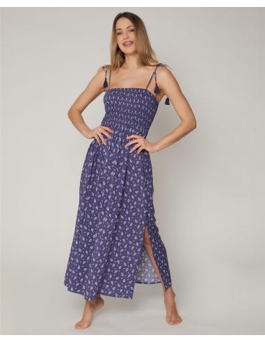 ADMAS Vestido Playa Largo Tirantes Navy Cachemire para Mujer - Imagen 1