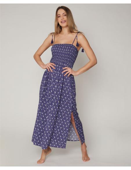 ADMAS Vestido Playa Largo Tirantes Navy Cachemire para Mujer - Imagen 1