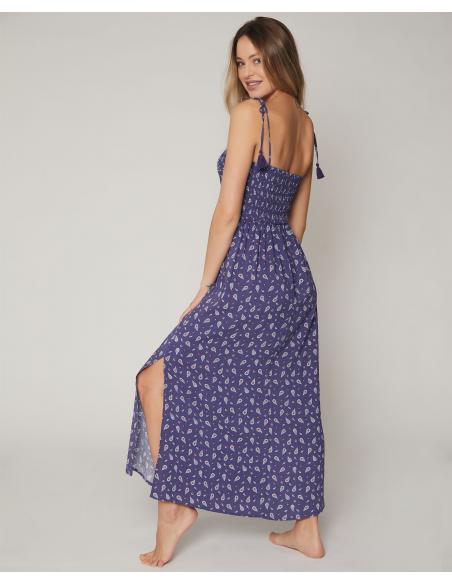 ADMAS Vestido Playa Largo Tirantes Navy Cachemire para Mujer - Imagen 2