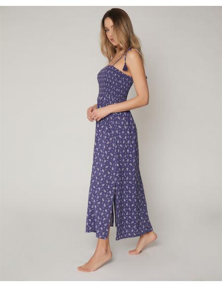 ADMAS Vestido Playa Largo Tirantes Navy Cachemire para Mujer - Imagen 3