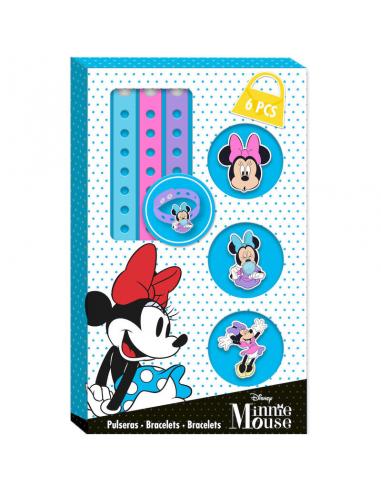 Set de 3 pulseras con charm de Minnie Mouse - Imagen 1