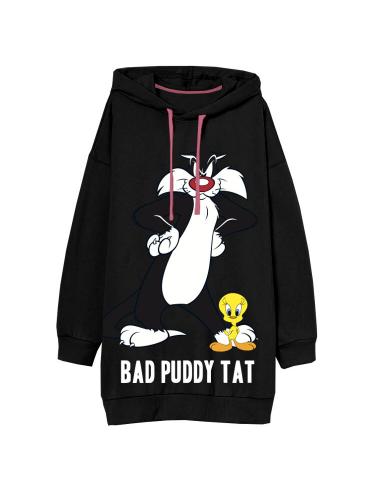 Vestido con capucha juvenil/adulto de Looney Tunes (talla: M, color: black) - Imagen 1