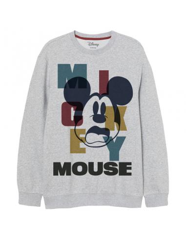 Sudadera juvenil/adulto de Mickey Mouse (talla: M, color: lightgrey) - Imagen 1