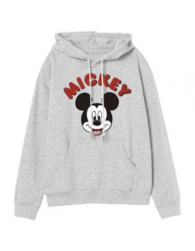 Sudadera con capucha juvenil/adulto de Mickey Mouse (talla: XL, color: grey) - Imagen 1