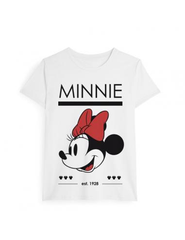 Camiseta juvenil/adulto de Minnie Mouse (talla: L, color: white) - Imagen 1