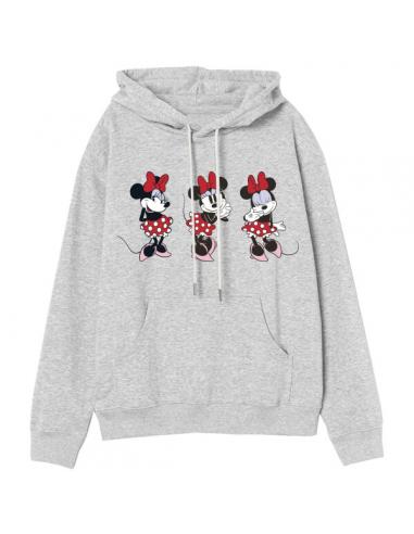 Sudadera con capucha juvenil/adulto de Minnie Mouse (talla: XL, color: grey) - Imagen 1