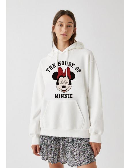 Sudadera con capucha juvenil/adulto de Minnie Mouse (talla: XL, color: white) - Imagen 1