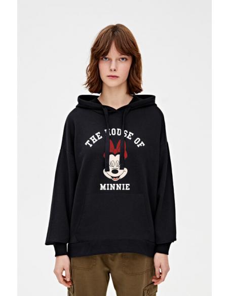 Sudadera con capucha juvenil/adulto de Minnie Mouse (talla: XL, color: black) - Imagen 1