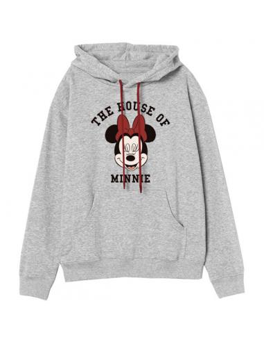 Sudadera con capucha juvenil/adulto de Minnie Mouse (talla: L, color: grey) - Imagen 1