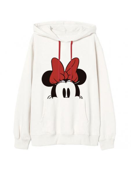 Sudadera con capucha juvenil/adulto de Minnie Mouse (talla: M, color: white) - Imagen 1