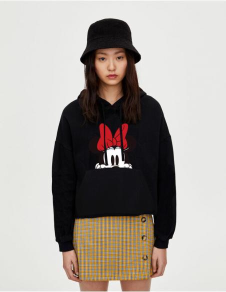 Sudadera con capucha juvenil/adulto de Minnie Mouse (talla: L, color: black) - Imagen 1