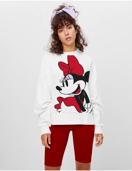 Sudadera juvenil/adulto de Minnie Mouse (talla: M, color: white) - Imagen 1
