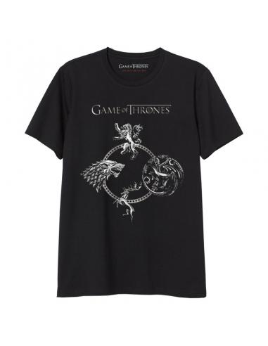 Camiseta juvenil/adulto de Game of thrones Juego de tronos (talla: L, color: black) - Imagen 1