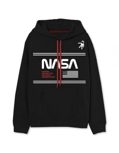 Sudadera con capucha juvenil/adulto de NASA (talla: M, color: black) - Imagen 1