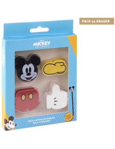 Pack 4 gomas de borrar de Mickey Mouse (6/48) - Imagen 1