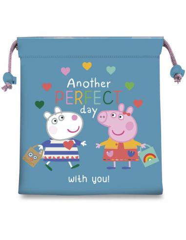 Bolsa saco portameriendas 22cm de Peppa Pig (6/24) - Imagen 1