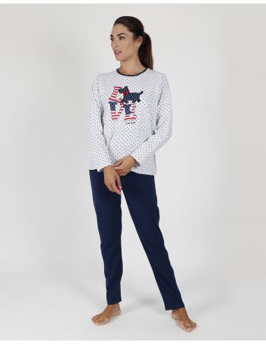 ADMAS Pijama Manga Larga Lou Lou Love para Mujer - Imagen 1