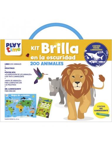 Imagiland, Playtime Maletin temático kit brilla en la oscuridad &#39;200 animales&#39; - Imagen 1