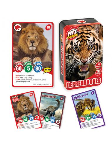 Imagiland, juego de cartas Hit Cards 'Descubre los depredadores más sorprendentes del mundo' - Imagen 1