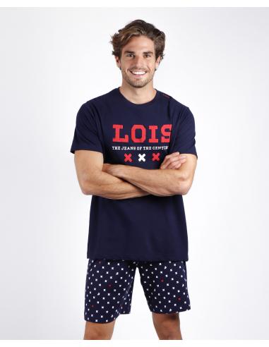 LOIS Pijama Manga Corta Marino Excess para Hombre - Imagen 1