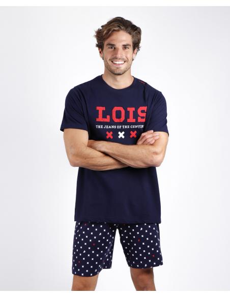 LOIS Pijama Manga Corta Marino Excess para Hombre - Imagen 1