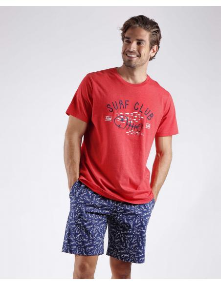 ADMAS Pijama Manga Corta Surf Club para Hombre - Imagen 1