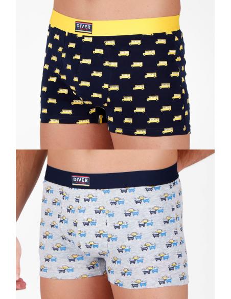 DIVER Calzoncillo/Bóxer Traffic para Hombre, (Caja de 2 unidades) - Imagen 1
