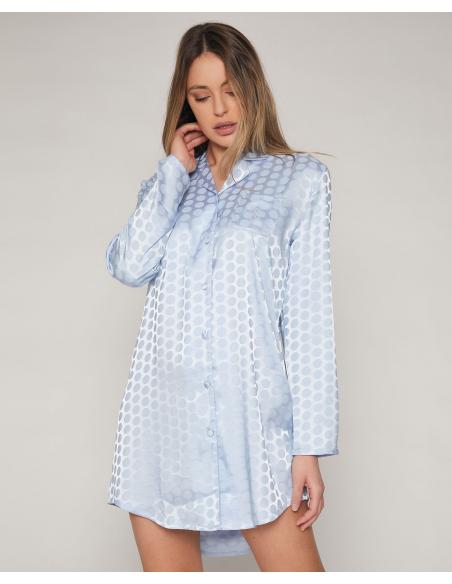 ADMAS CLASSIC Camisola Manga Larga Satin Dots para Mujer - Imagen 1
