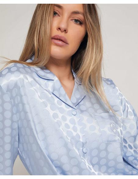 ADMAS CLASSIC Camisola Manga Larga Satin Dots para Mujer - Imagen 2