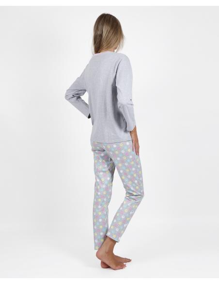 SMILEY Pijama Manga Larga Pink para Mujer - Imagen 2