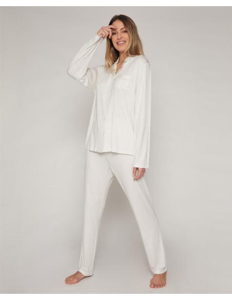 ADMAS CLASSIC Pijama Abierto Manga Larga Lace Night para Mujer - Imagen 1