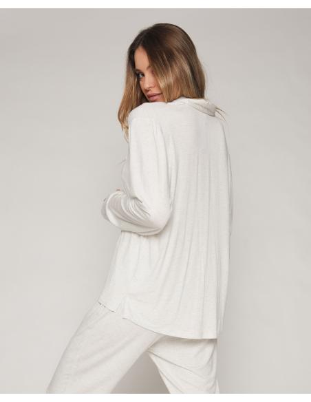 ADMAS CLASSIC Pijama Abierto Manga Larga Lace Night para Mujer - Imagen 3