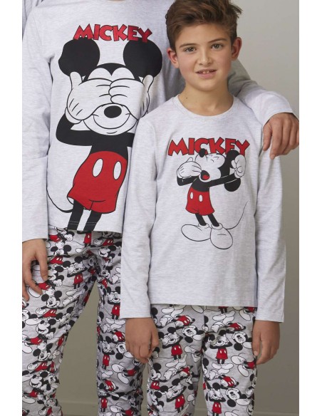 DISNEY Pijama Manga Larga Mickey para Niño