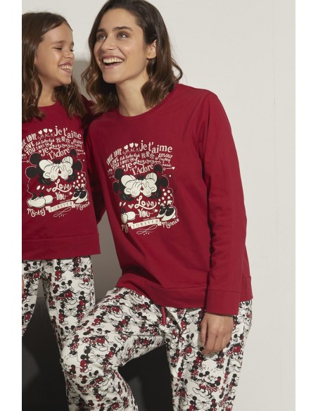 DISNEY Pijama Manga Larga Love M&M para Niña