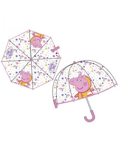 Paraguas burbuja transparente automático de Peppa Pig - Imagen 1