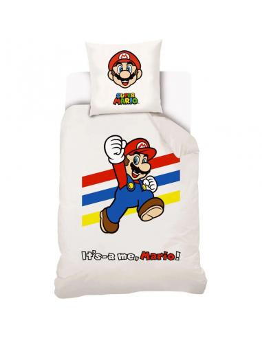 Funda nórdica algodón 140x200cm para cama de 90cm de Super Mario Bros - Imagen 1