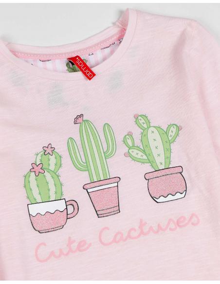 ADMAS Pijama Manga Larga Cute Cactuses para Niña - Imagen 2