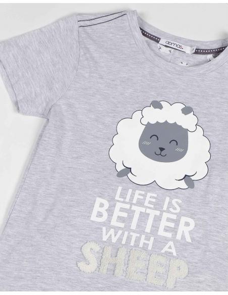 ADMAS Pijama Manga Corta Count Sheep para Niño - Imagen 2